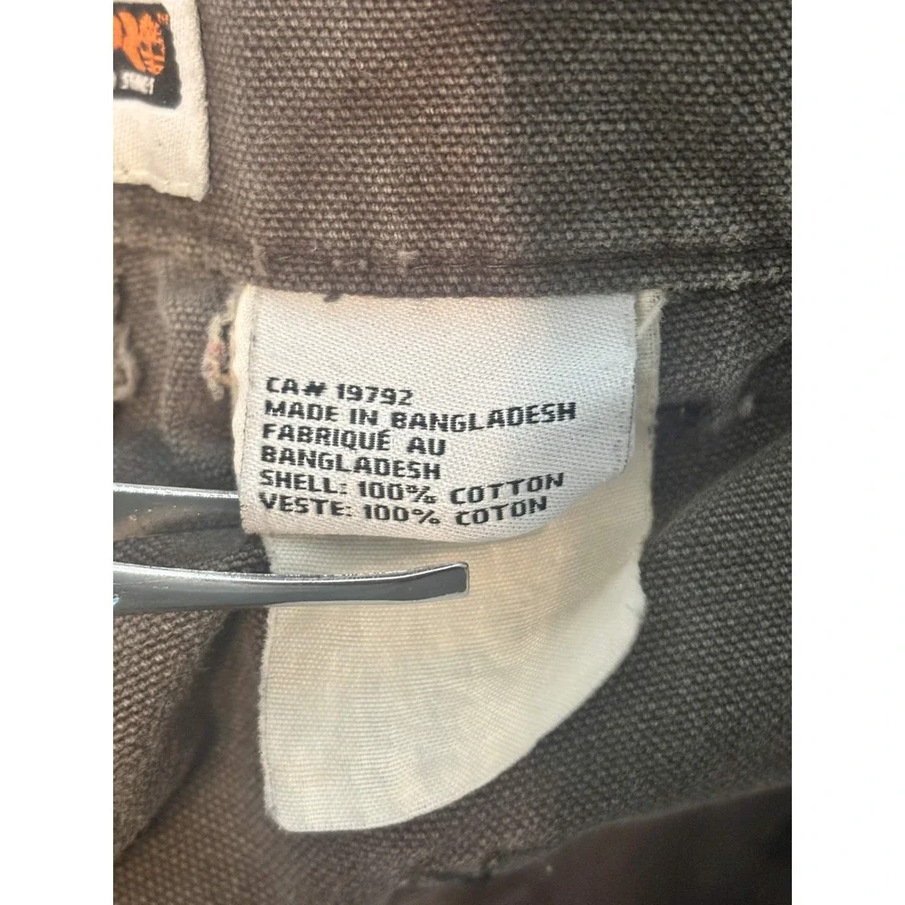 Timberland PRO Mens 44 Work Cargo Pants Brown Grey Cotton Canvas Heavy Duty